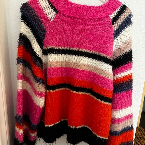 Free People Snowbird Sweater Multi-Colored Stripes - Picture 6 of 8